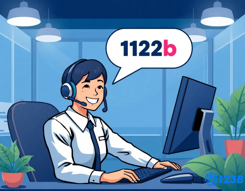 Nhân viên hỗ trợ khách hàng của 123B sẵn sàng giải đáp thắc mắc.