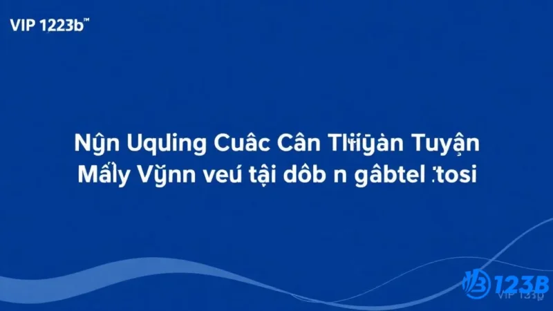 VIP 123b - Nền Tảng Cá Cược Trực Tuyến Uy Tín Với Đa Dạng Trò Chơi