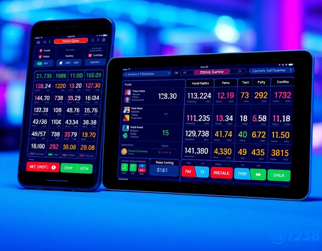 Giao diện chơi keno online trên các thiết bị di động